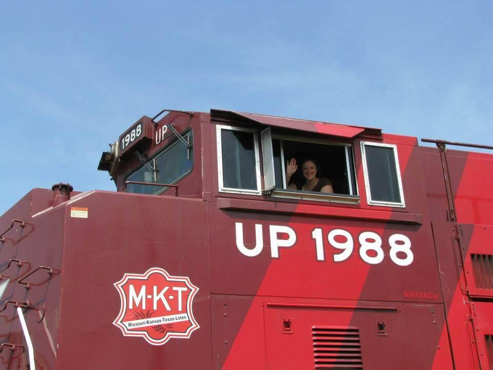 Red train UP 1988 - Part of the Missouri Kansas Texas Lines